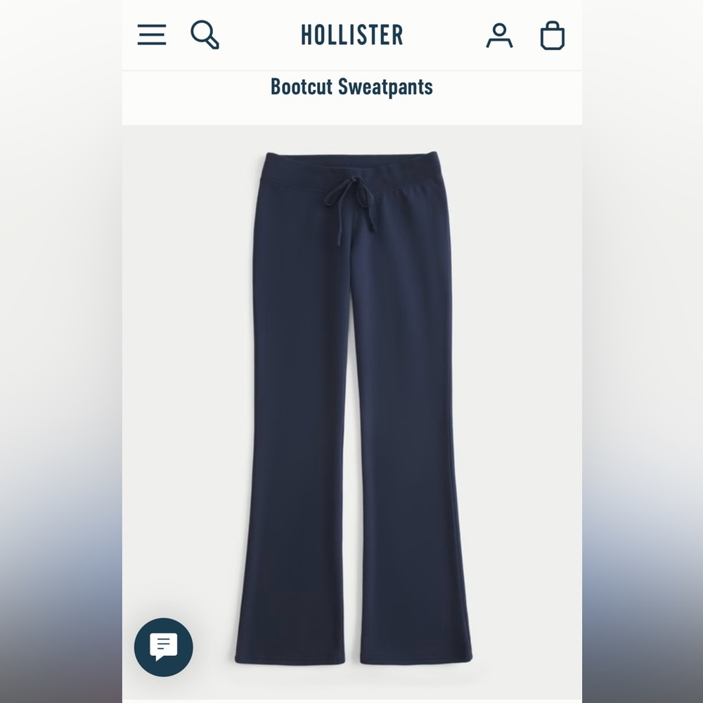 Hollister Women’s bootcut sweatpants. New with Tags. XS short. Navy